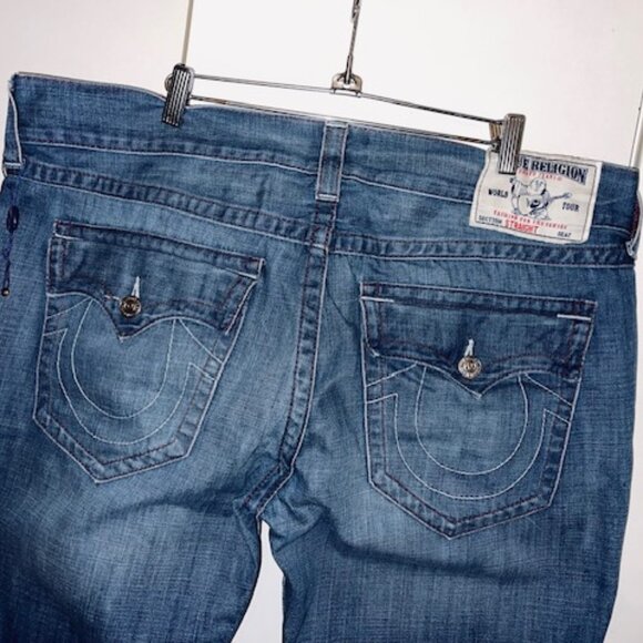 True Religion Jeans, Blue, Size 40, Blush, Straight Leg - Picture 1 of 5